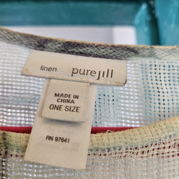 JJILL summer linen poncho - Picture 2 of 2